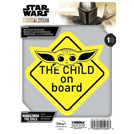 Star Wars Star Wars 804477 Star Wars the Mandalorian the Child on Board Decal 804477